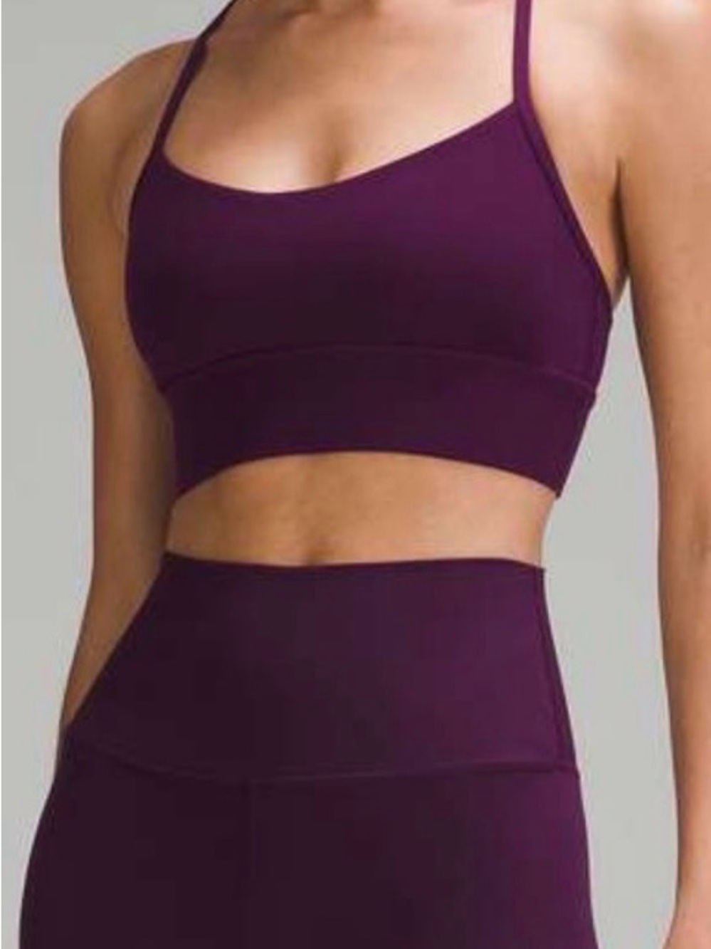 NWOT- Lululemon long line Flo Y sports bra- dramatic magenta